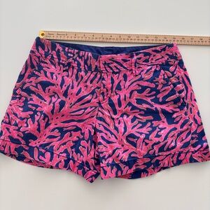 Lilly Pulitzer Size 4 Callahan Shorts Did U Catch That Coral Reef Print